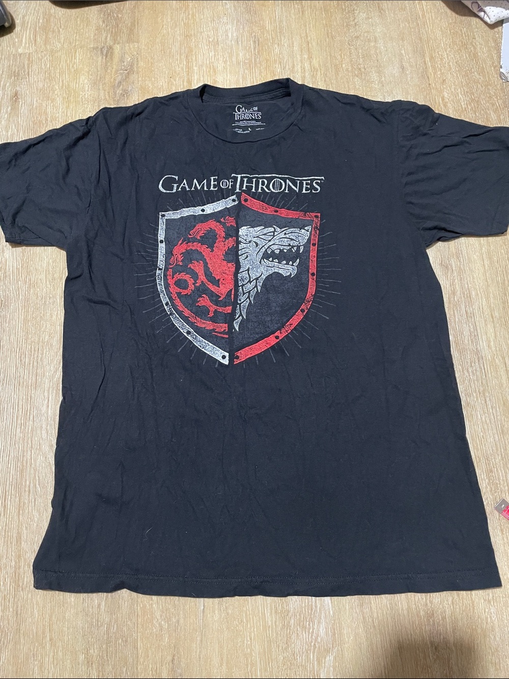 Men’s Black Short-Sleeve Graphic Tee 100% cotton LARGE